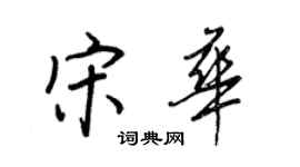 王正良宋华行书个性签名怎么写