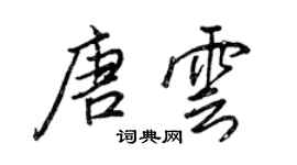 王正良唐云行书个性签名怎么写