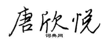 王正良唐欣悦行书个性签名怎么写