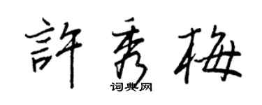 王正良许秀梅行书个性签名怎么写
