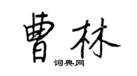 王正良曹林行书个性签名怎么写
