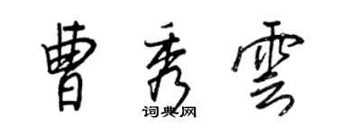 王正良曹秀云行书个性签名怎么写