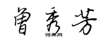 王正良曾秀芳行书个性签名怎么写