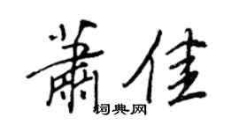 王正良萧佳行书个性签名怎么写