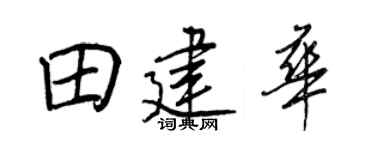 王正良田建华行书个性签名怎么写
