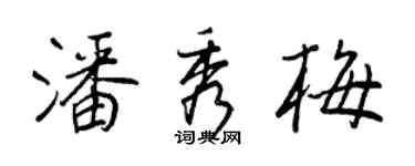 王正良潘秀梅行书个性签名怎么写
