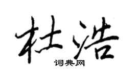 王正良杜浩行书个性签名怎么写