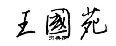 王正良王国苑行书个性签名怎么写