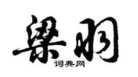 胡问遂梁羽行书个性签名怎么写