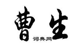 胡问遂曹生行书个性签名怎么写