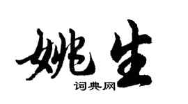 胡问遂姚生行书个性签名怎么写