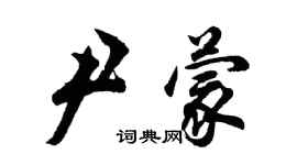 胡问遂尹蒙行书个性签名怎么写