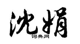 胡问遂沈娟行书个性签名怎么写