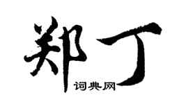 胡问遂郑丁行书个性签名怎么写