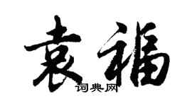 胡问遂袁福行书个性签名怎么写