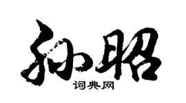 胡问遂孙昭行书个性签名怎么写