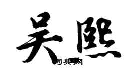 胡问遂吴熙行书个性签名怎么写