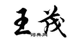 胡问遂王茂行书个性签名怎么写
