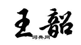 胡问遂王韶行书个性签名怎么写