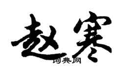 胡问遂赵寒行书个性签名怎么写