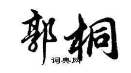 胡问遂郭桐行书个性签名怎么写