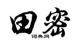 胡问遂田密行书个性签名怎么写