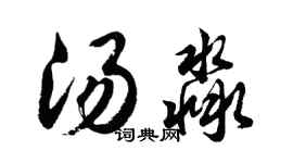 胡问遂汤淼行书个性签名怎么写