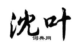 胡问遂沈叶行书个性签名怎么写