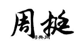 胡问遂周挺行书个性签名怎么写