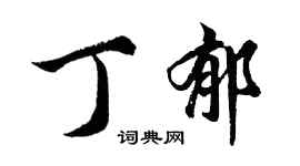 胡问遂丁郁行书个性签名怎么写