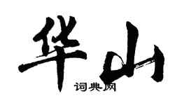 胡问遂华山行书个性签名怎么写
