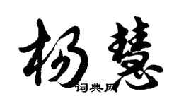 胡问遂杨慧行书个性签名怎么写