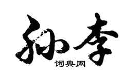 胡问遂孙李行书个性签名怎么写