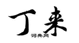 胡问遂丁来行书个性签名怎么写