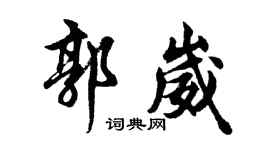 胡问遂郭崴行书个性签名怎么写