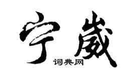 胡问遂宁崴行书个性签名怎么写