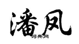 胡问遂潘凤行书个性签名怎么写