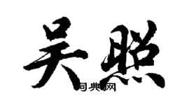 胡问遂吴照行书个性签名怎么写
