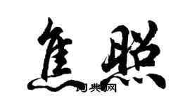胡问遂焦照行书个性签名怎么写