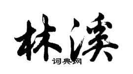 胡问遂林溪行书个性签名怎么写