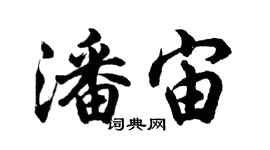 胡问遂潘宙行书个性签名怎么写