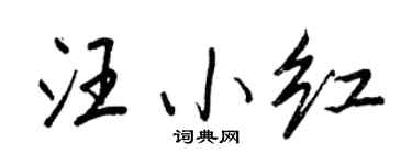 王正良汪小红行书个性签名怎么写