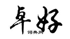 胡问遂卓好行书个性签名怎么写