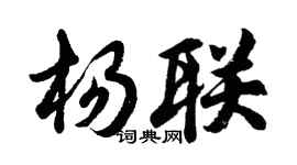 胡问遂杨联行书个性签名怎么写