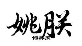 胡问遂姚朕行书个性签名怎么写