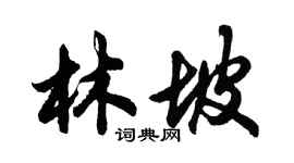 胡问遂林坡行书个性签名怎么写