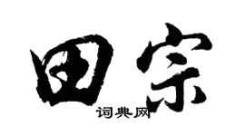 胡问遂田宗行书个性签名怎么写