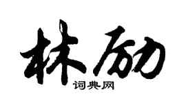 胡问遂林励行书个性签名怎么写