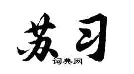 胡问遂苏习行书个性签名怎么写