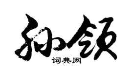 胡问遂孙领行书个性签名怎么写